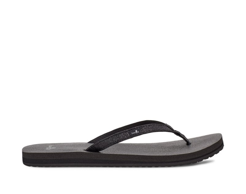 Sanuk Yoga Joy Sparkle - Sanuk Flip Flops Womens Black - Philippines JYHIWE408